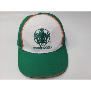 Youth UEFA Euro 2020 Snapback Hat Cap Boys Soccer Futbol Tournament White Green